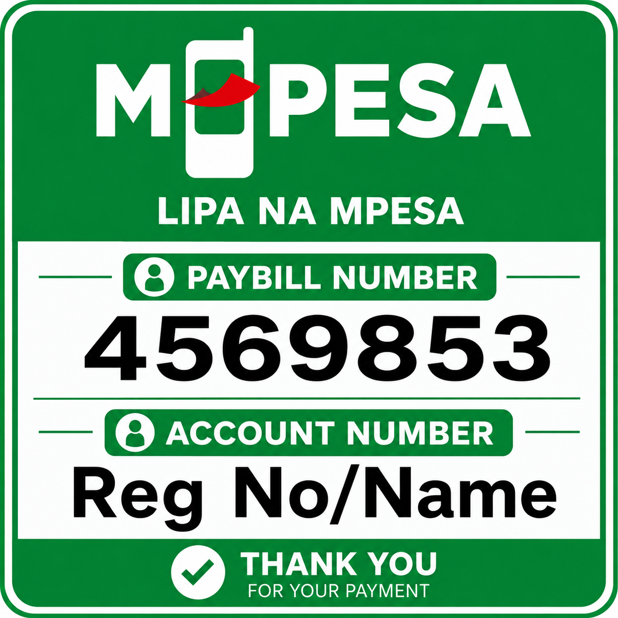 M-PESA Paybill Payment Option